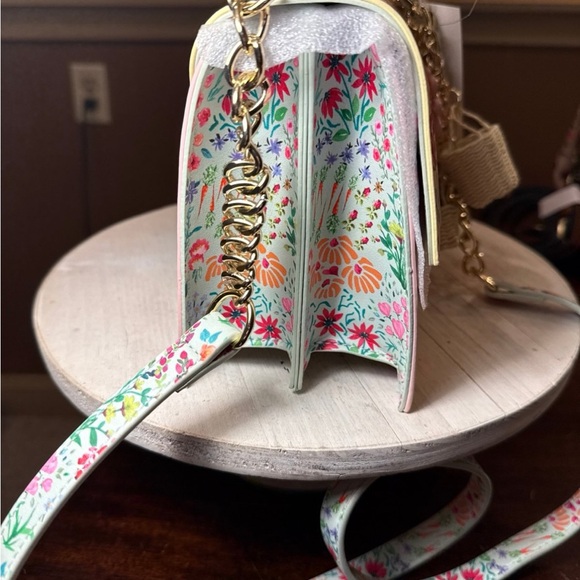 Betsey Johnson Floral Satchel NWT Ditsy Garden Top Handle Crossbody Cottagecore - Picture 8 of 12